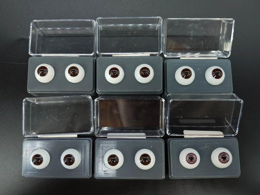 GLASTIC REALISTIC EYES　16mm　DARK BROWN/VIOLET　ドールアイ37セット(全75個)(ビスクドール、人形パーツ、グラスアイ、ガラス、目玉、瞳、創作、ハンドメイド)(R-078250)