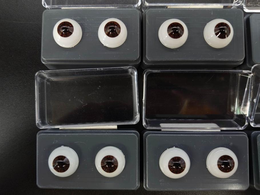 GLASTIC REALISTIC EYES　16mm　DARK BROWN/VIOLET　ドールアイ37セット(全75個)(ビスクドール、人形パーツ、グラスアイ、ガラス、目玉、瞳、創作、ハンドメイド)(R-078250)