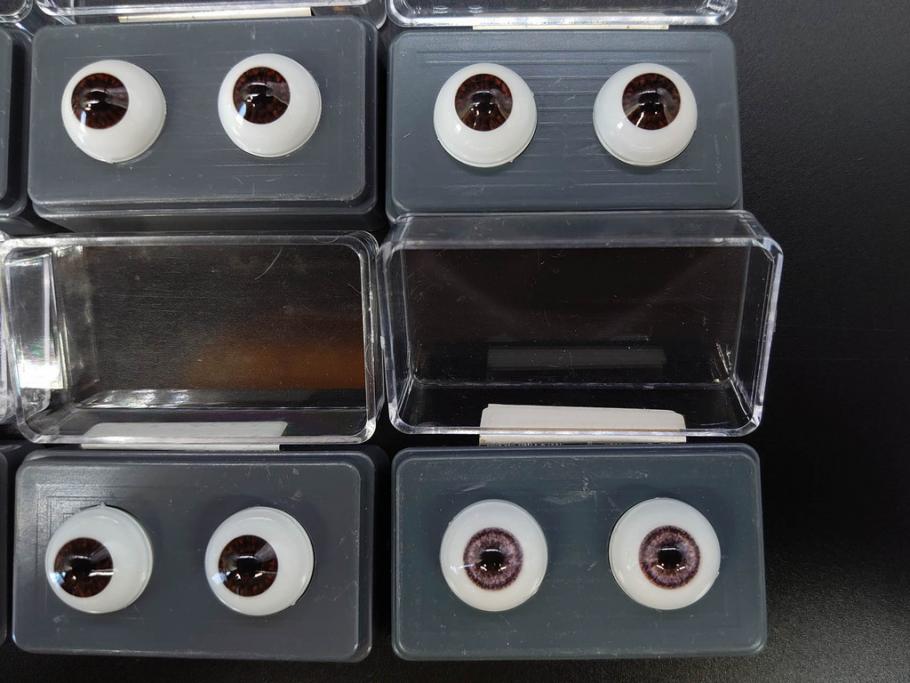 GLASTIC REALISTIC EYES　16mm　DARK BROWN/VIOLET　ドールアイ37セット(全75個)(ビスクドール、人形パーツ、グラスアイ、ガラス、目玉、瞳、創作、ハンドメイド)(R-078250)