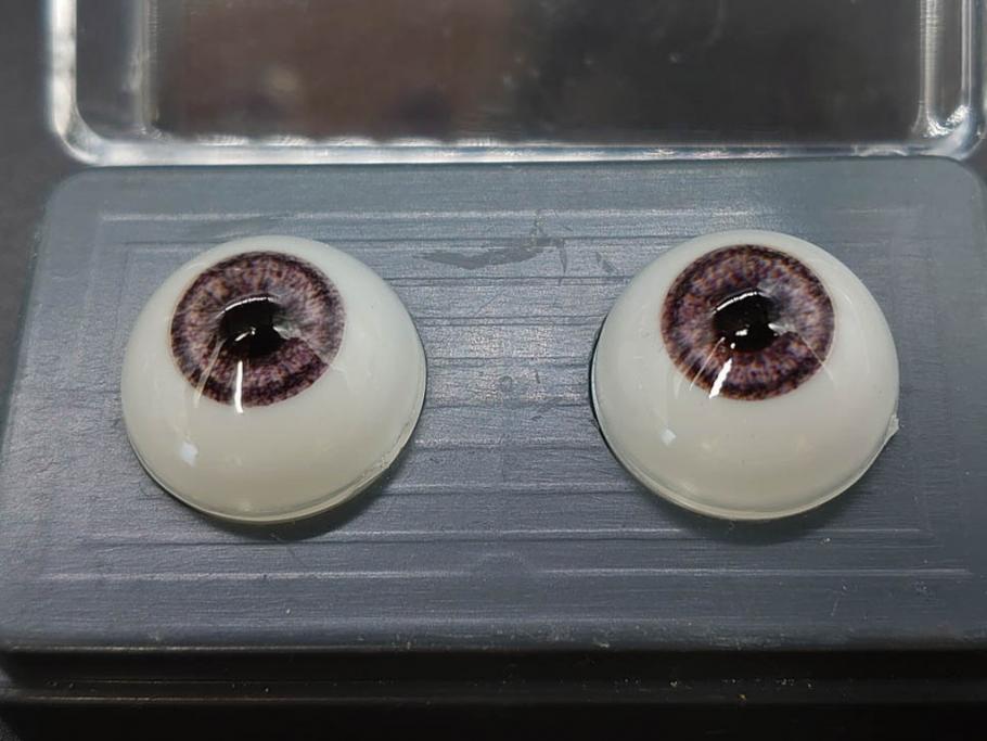 GLASTIC REALISTIC EYES　16mm　DARK BROWN/VIOLET　ドールアイ37セット(全75個)(ビスクドール、人形パーツ、グラスアイ、ガラス、目玉、瞳、創作、ハンドメイド)(R-078250)