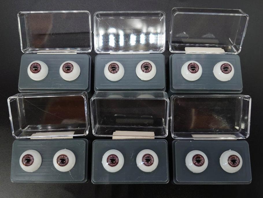 GLASTIC REALISTIC EYES　16mm　DARK BROWN/VIOLET　ドールアイ37セット(全75個)(ビスクドール、人形パーツ、グラスアイ、ガラス、目玉、瞳、創作、ハンドメイド)(R-078250)