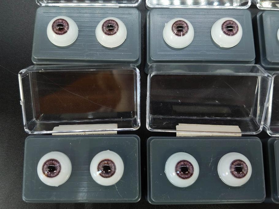 GLASTIC REALISTIC EYES　16mm　DARK BROWN/VIOLET　ドールアイ37セット(全75個)(ビスクドール、人形パーツ、グラスアイ、ガラス、目玉、瞳、創作、ハンドメイド)(R-078250)