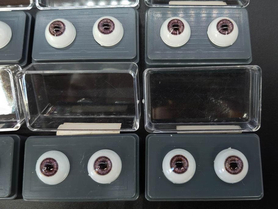 GLASTIC REALISTIC EYES　16mm　DARK BROWN/VIOLET　ドールアイ37セット(全75個)(ビスクドール、人形パーツ、グラスアイ、ガラス、目玉、瞳、創作、ハンドメイド)(R-078250)