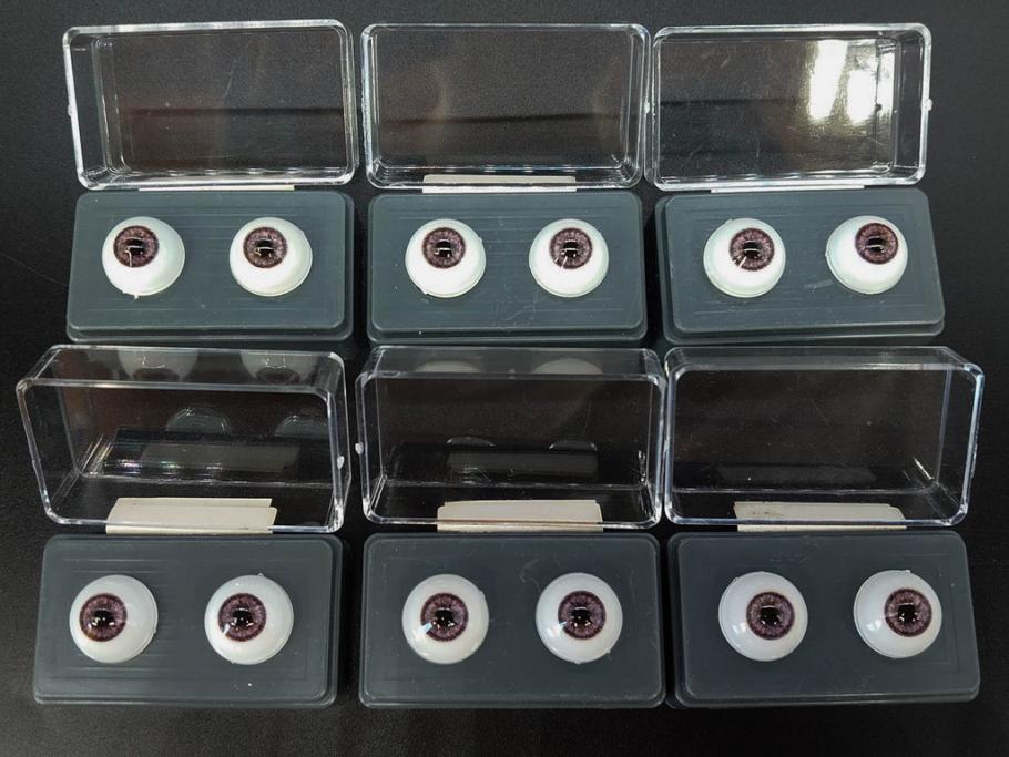 GLASTIC REALISTIC EYES　16mm　DARK BROWN/VIOLET　ドールアイ37セット(全75個)(ビスクドール、人形パーツ、グラスアイ、ガラス、目玉、瞳、創作、ハンドメイド)(R-078250)