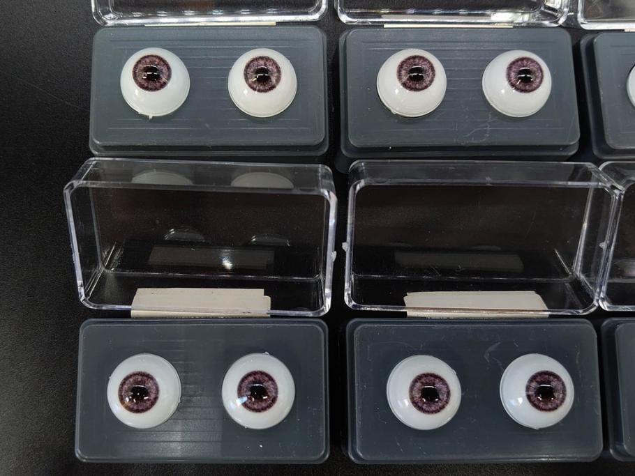 GLASTIC REALISTIC EYES　16mm　DARK BROWN/VIOLET　ドールアイ37セット(全75個)(ビスクドール、人形パーツ、グラスアイ、ガラス、目玉、瞳、創作、ハンドメイド)(R-078250)
