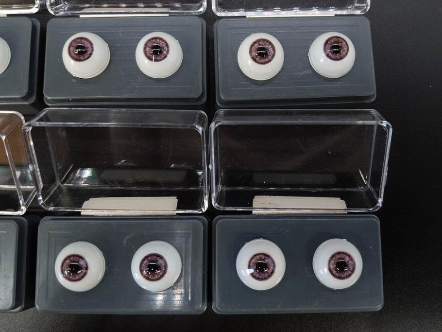 GLASTIC REALISTIC EYES　16mm　DARK BROWN/VIOLET　ドールアイ37セット(全75個)(ビスクドール、人形パーツ、グラスアイ、ガラス、目玉、瞳、創作、ハンドメイド)(R-078250)
