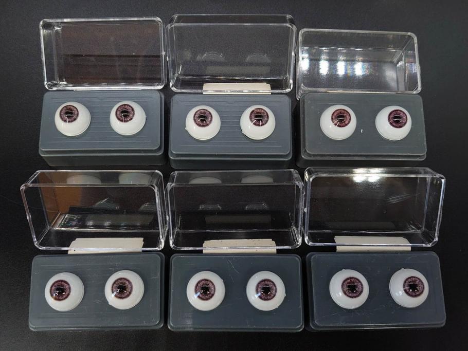 GLASTIC REALISTIC EYES　16mm　DARK BROWN/VIOLET　ドールアイ37セット(全75個)(ビスクドール、人形パーツ、グラスアイ、ガラス、目玉、瞳、創作、ハンドメイド)(R-078250)