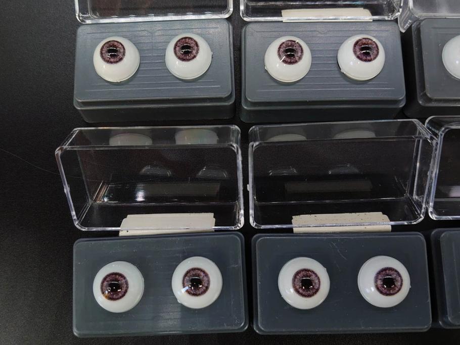 GLASTIC REALISTIC EYES　16mm　DARK BROWN/VIOLET　ドールアイ37セット(全75個)(ビスクドール、人形パーツ、グラスアイ、ガラス、目玉、瞳、創作、ハンドメイド)(R-078250)