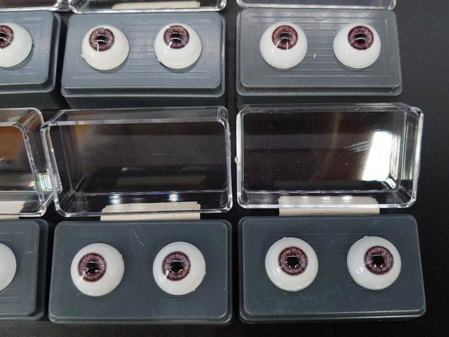 GLASTIC REALISTIC EYES　16mm　DARK BROWN/VIOLET　ドールアイ37セット(全75個)(ビスクドール、人形パーツ、グラスアイ、ガラス、目玉、瞳、創作、ハンドメイド)(R-078250)