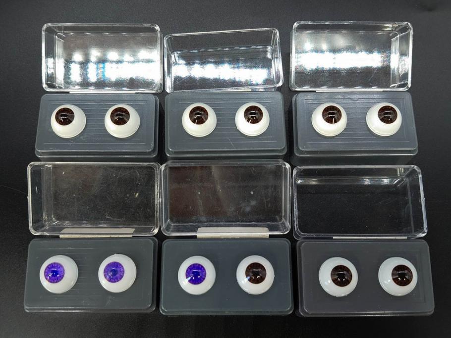 GLASTIC REALISTIC EYES　16mm　DARK BROWN/VIOLET　ドールアイ37セット(全75個)(ビスクドール、人形パーツ、グラスアイ、ガラス、目玉、瞳、創作、ハンドメイド)(R-078250)