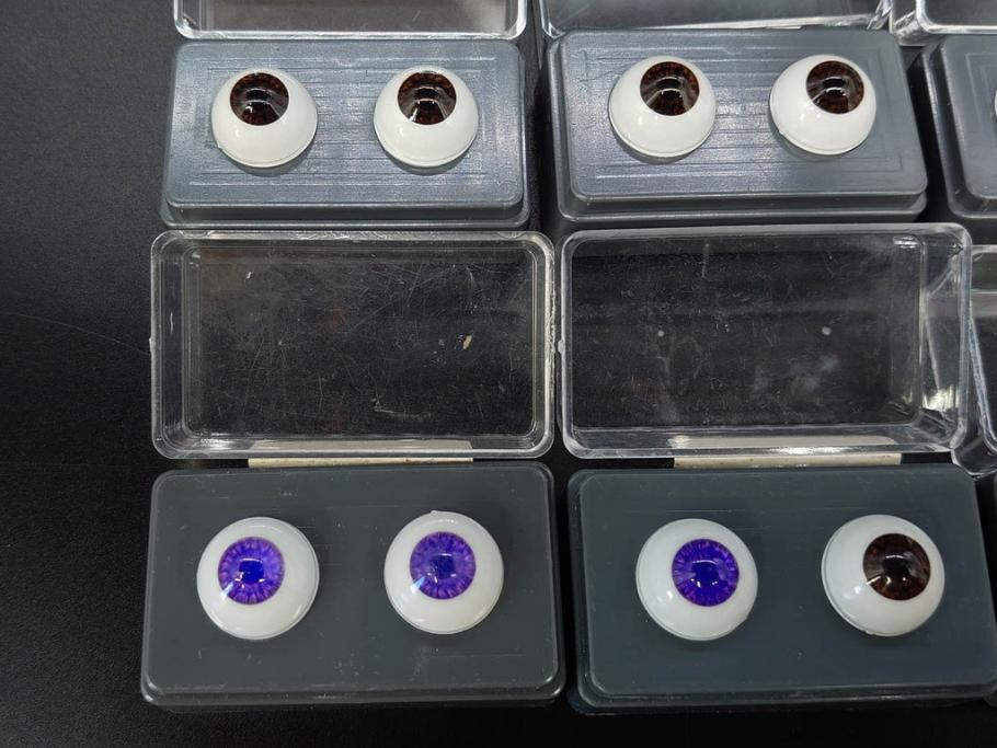 GLASTIC REALISTIC EYES　16mm　DARK BROWN/VIOLET　ドールアイ37セット(全75個)(ビスクドール、人形パーツ、グラスアイ、ガラス、目玉、瞳、創作、ハンドメイド)(R-078250)