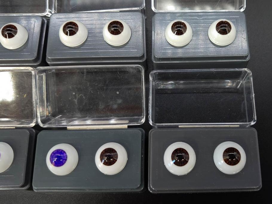 GLASTIC REALISTIC EYES　16mm　DARK BROWN/VIOLET　ドールアイ37セット(全75個)(ビスクドール、人形パーツ、グラスアイ、ガラス、目玉、瞳、創作、ハンドメイド)(R-078250)