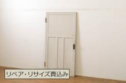 海外アンティーク　オーク材　特大!!繊細なデザインのアイアンフェンス入り　背の高いドア1枚(建具、木製扉)(R-068250)