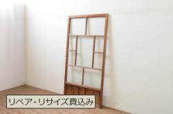 アンティーク建具　昭和中期　シンプルで味わい深い木製ドア1枚(扉)(R-056194)