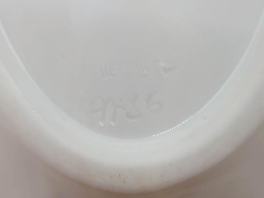 ヘレンド　ハンガリー　HEREND HVNGARY　「ロスチャイルド・バード」649/RO　「フルーツコンポジション」1253/CFR　「ヴィクトリア・ブーケ」　華やかな絵が美しいクリーマー・プレート・ジャム/マーマレード3点セット(金彩、鳥、蝶、花、果物、変形皿、洋食器)(R-078334)　　