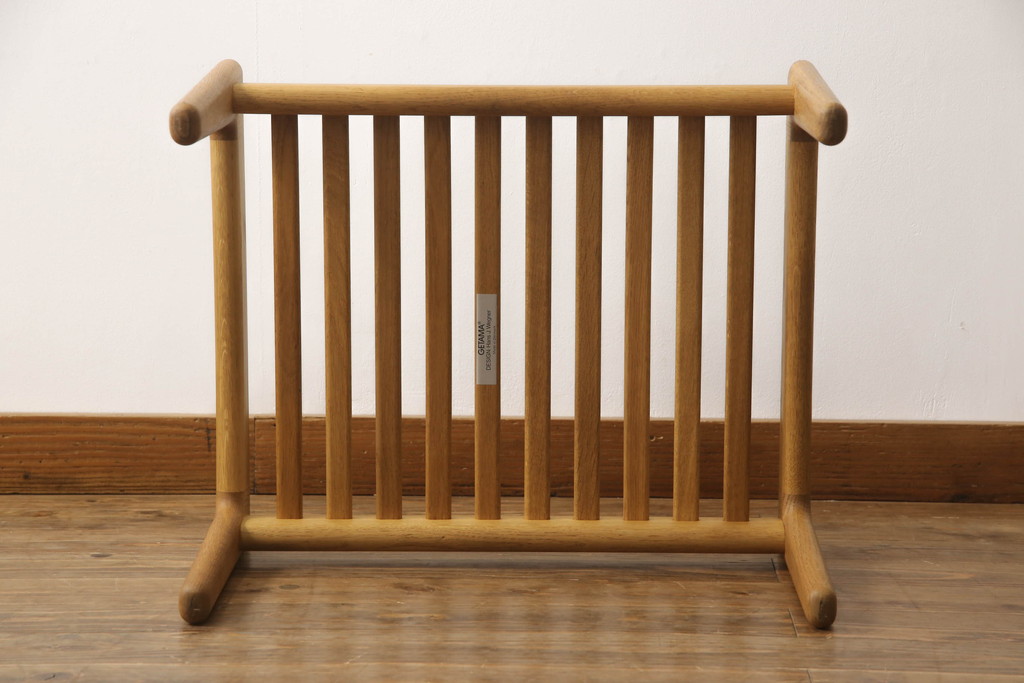 デンマークビンテージ　美品　GETAMA(ゲタマ)　Hans J Wegner(ハンス・J・ウェグナー)　GE290A　オーク材　くつろぎの空間を演出するアームチェアとオットマンのセット(椅子、イス、1P、一人掛けソファ、1人掛けソファ、フットスツール、ヴィンテージ、北欧)(R-068558)