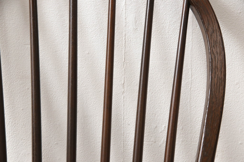 中古　美品　松本民芸家具　シックな佇まいが魅力的な#72型・リーチチェア(ダイニングチェア、ウィンザーチェア、板座チェア、椅子、ウインザーチェア)(R-061293)