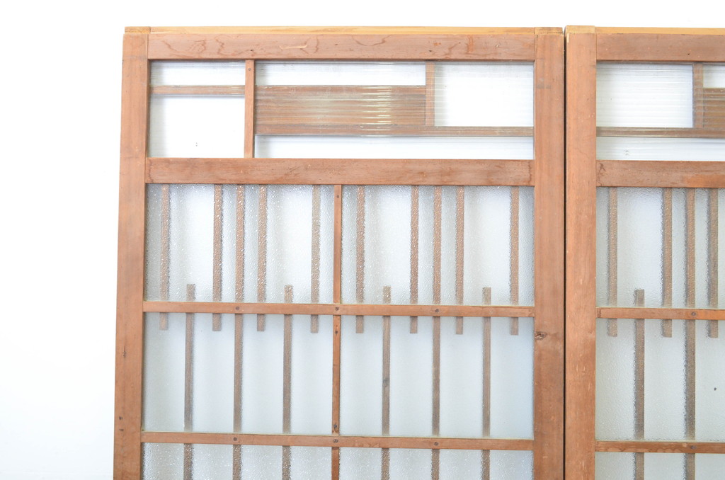 アンティーク建具 レトロ 腰板ケヤキ材 和を感じるデザインの