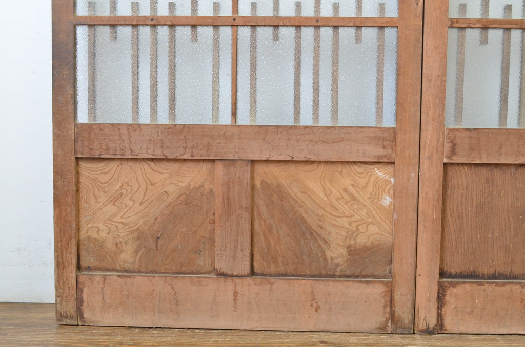 アンティーク建具 腰板欅(ケヤキ)材 凛とした佇まいが気品溢れる