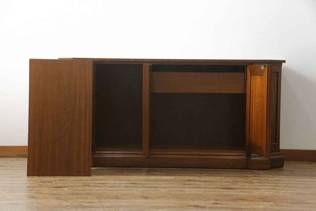 中古　美品　DREXEL HERITAGE(ドレクセルヘリテイジ)　FRANCESCA(フランチェスカ)　マホガニー　高級感あふれるクリデンザ(クレデンザ、収納棚、キャビネット、サイドボード)(定価約90万円)(R-074954)