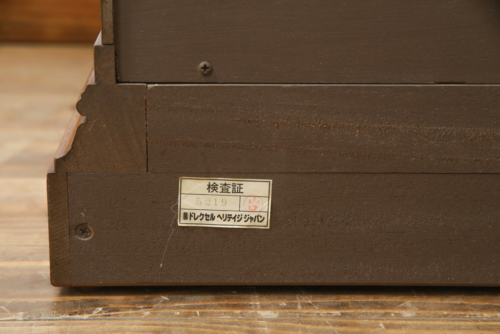 中古　美品　DREXEL HERITAGE(ドレクセルヘリテイジ)　FRANCESCA(フランチェスカ)　マホガニー　高級感あふれるクリデンザ(クレデンザ、収納棚、キャビネット、サイドボード)(定価約90万円)(R-074954)