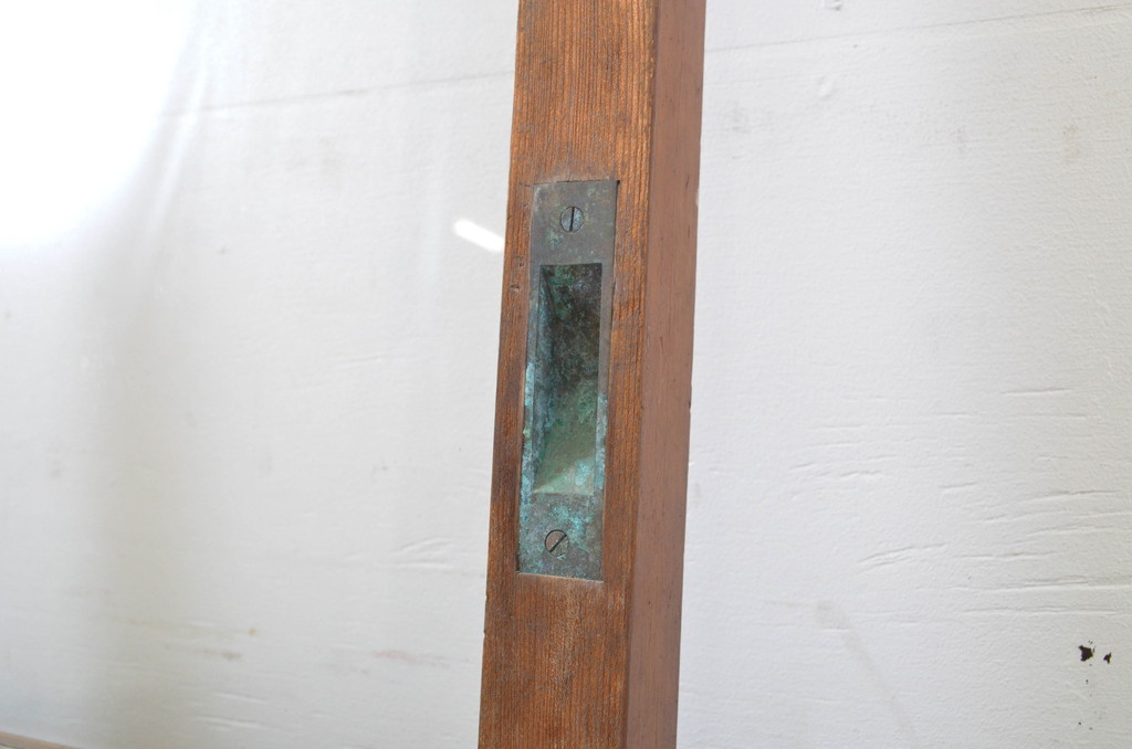 アンティーク建具　大正ロマンの雰囲気香るガラス戸2枚セット(引き戸)(R-062960)