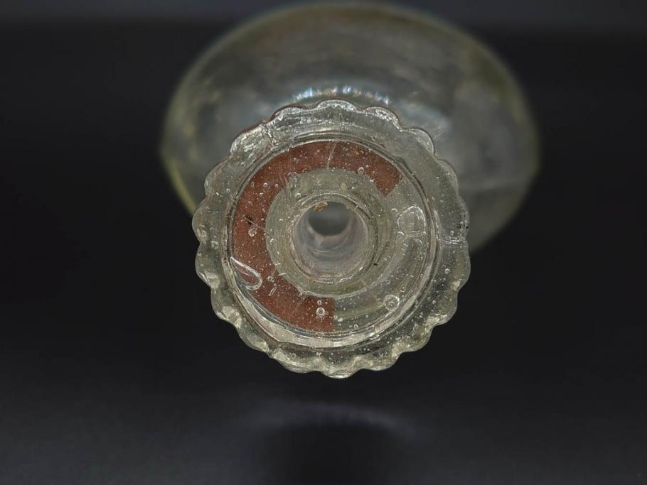 大正〜昭和初期　FEEDING BOTTLE　I.IWASAKI&CO.　レトロなディスプレイを盛り上げるエンボス瓶(哺乳瓶、ボトル、日本製、ガラス瓶)(R-077398)