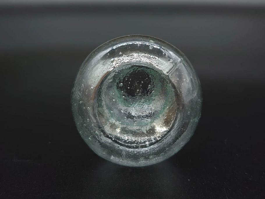 戦前　当時物　瓢箪型　気泡や絶妙なフォルムが味わいのあるニッキ水瓶5個セット(豆ガラス、ちびニッキ水、ガラス容器、駄菓子屋ビン、ペロペロ、レトロガラス、一輪挿し、ひょうたん)(R-077065)