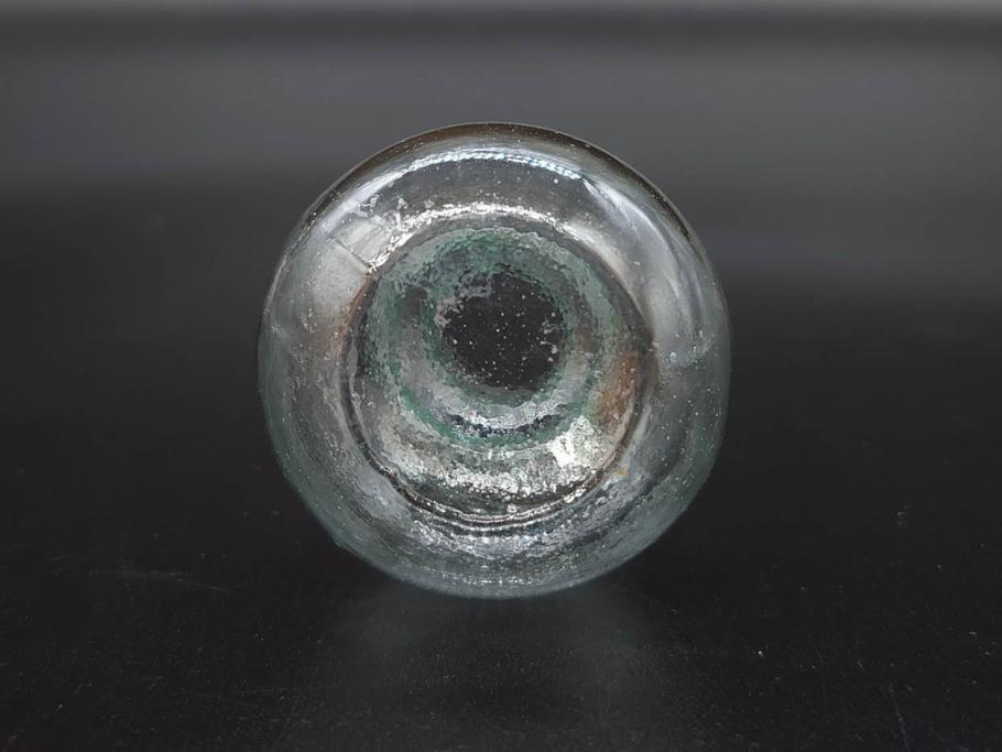 戦前　当時物　瓢箪型　気泡や絶妙なフォルムが味わいのあるニッキ水瓶5個セット(豆ガラス、ちびニッキ水、ガラス容器、駄菓子屋ビン、ペロペロ、レトロガラス、一輪挿し、ひょうたん)(R-077065)