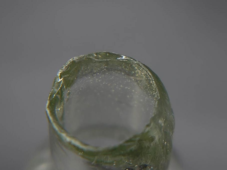 戦前　当時物　瓢箪型　気泡や絶妙なフォルムが味わいのあるニッキ水瓶5個セット(豆ガラス、ちびニッキ水、ガラス容器、駄菓子屋ビン、ペロペロ、レトロガラス、一輪挿し、ひょうたん)(R-077066)