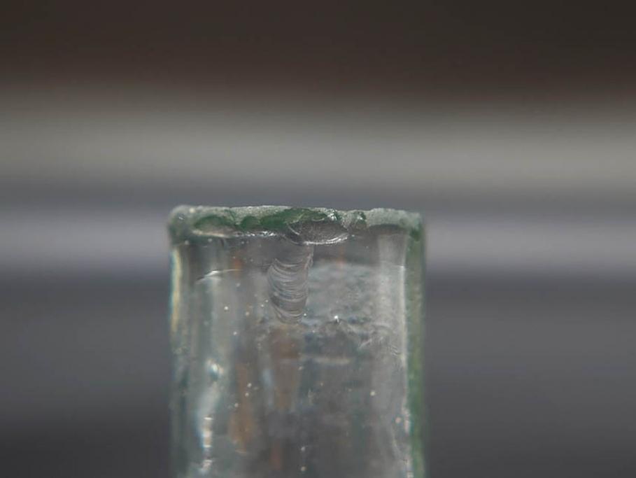 戦前　当時物　瓢箪型　気泡や絶妙なフォルムが味わいのあるニッキ水瓶5個セット(豆ガラス、ちびニッキ水、ガラス容器、駄菓子屋ビン、ペロペロ、レトロガラス、一輪挿し、ひょうたん)(R-077066)