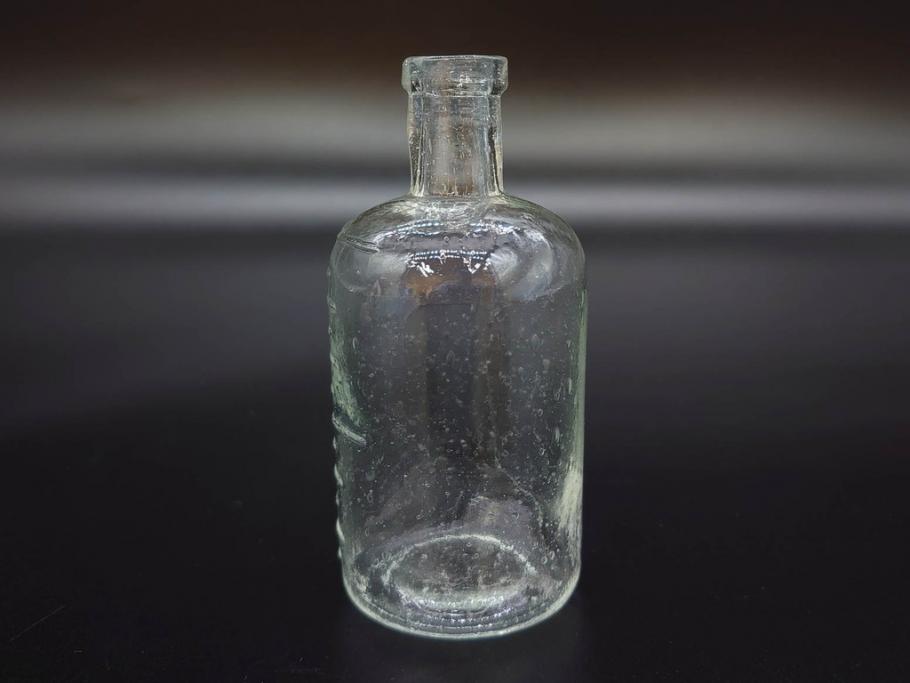 大正〜昭和初期　様々な用途に使える小瓶5個セット(気泡、ガラスビン、硝子、ボトル、薬瓶、花瓶、花入れ、花器)(R-077073)