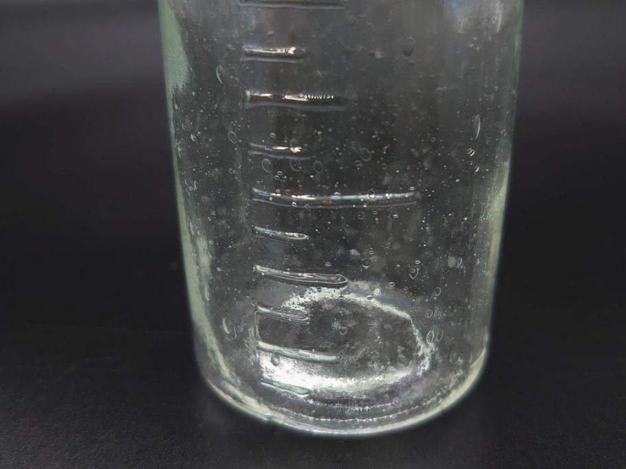 大正〜昭和初期　様々な用途に使える小瓶5個セット(気泡、ガラスビン、硝子、ボトル、薬瓶、花瓶、花入れ、花器)(R-077073)