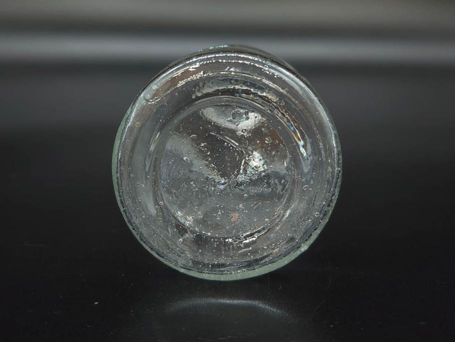 大正〜昭和初期　様々な用途に使える小瓶5個セット(気泡、ガラスビン、硝子、ボトル、薬瓶、花瓶、花入れ、花器)(R-077073)
