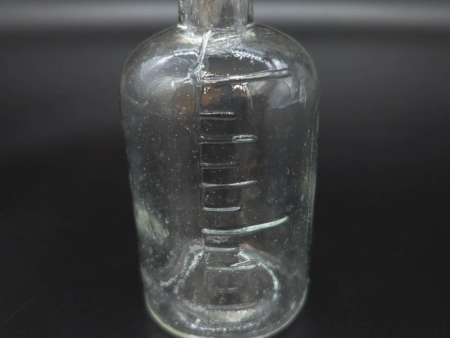 大正〜昭和初期　様々な用途に使える小瓶5個セット(気泡、ガラスビン、硝子、ボトル、薬瓶、花瓶、花入れ、花器)(R-077073)