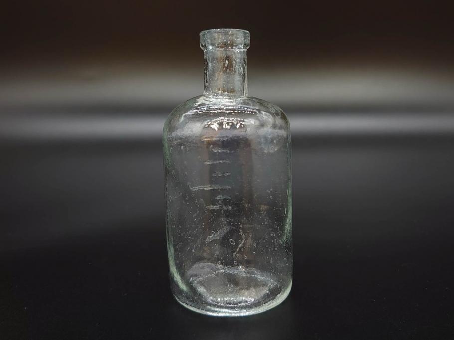 大正〜昭和初期　様々な用途に使える小瓶5個セット(気泡、ガラスビン、硝子、ボトル、薬瓶、花瓶、花入れ、花器)(R-077073)