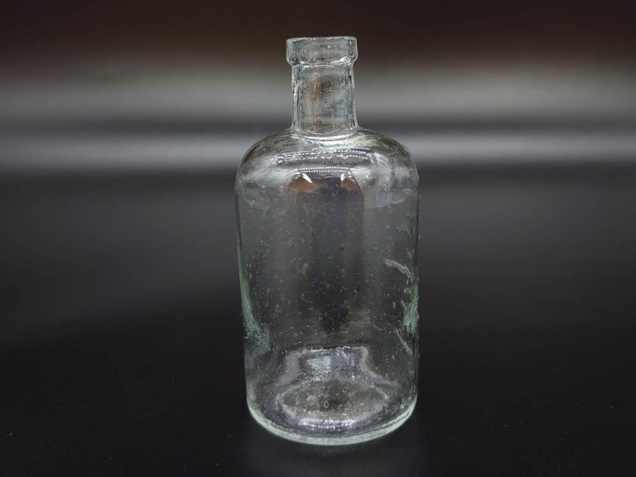 大正〜昭和初期　様々な用途に使える小瓶5個セット(気泡、ガラスビン、硝子、ボトル、薬瓶、花瓶、花入れ、花器)(R-077073)