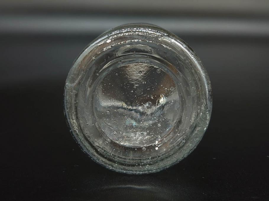 大正〜昭和初期　様々な用途に使える小瓶5個セット(気泡、ガラスビン、硝子、ボトル、薬瓶、花瓶、花入れ、花器)(R-077073)