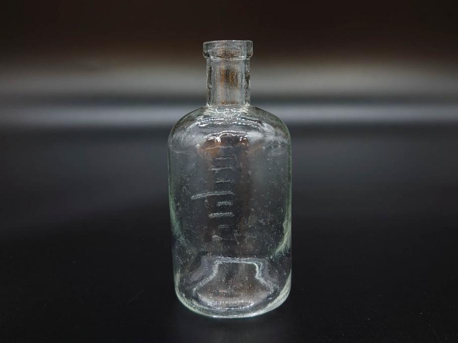 大正〜昭和初期　様々な用途に使える小瓶5個セット(気泡、ガラスビン、硝子、ボトル、薬瓶、花瓶、花入れ、花器)(R-077073)