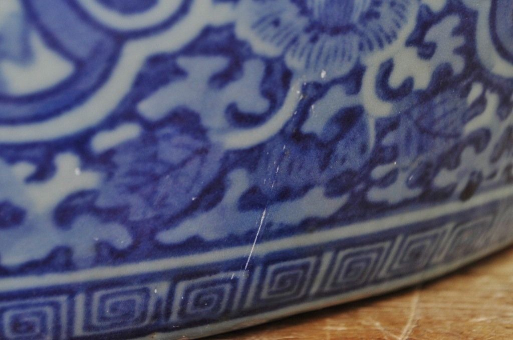 アンティーク雑貨　大振り!獅子の図の見事な瀬戸火鉢