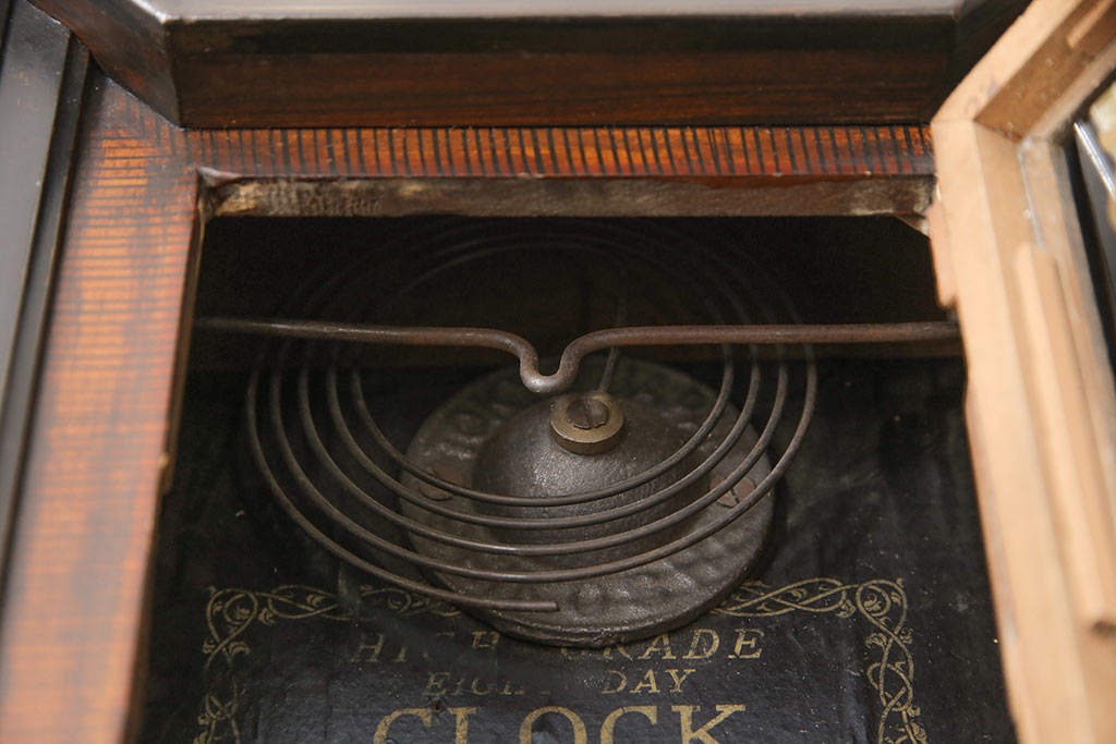 和製アンティーク　精工舎(SEIKOSHA、セイコー)　電池式　八角形のレトロな柱時計(掛け時計、八角時計)(R-053979)
