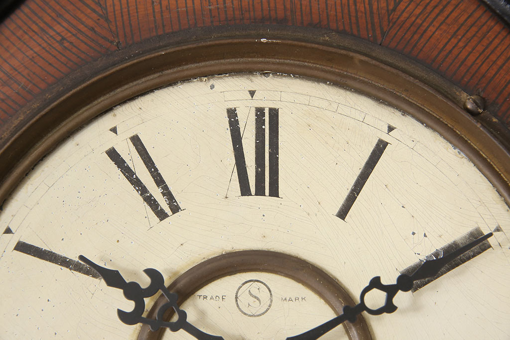 和製アンティーク　精工舎(SEIKOSHA、セイコー)　電池式　八角形のレトロな柱時計(掛け時計、八角時計)(R-053980)