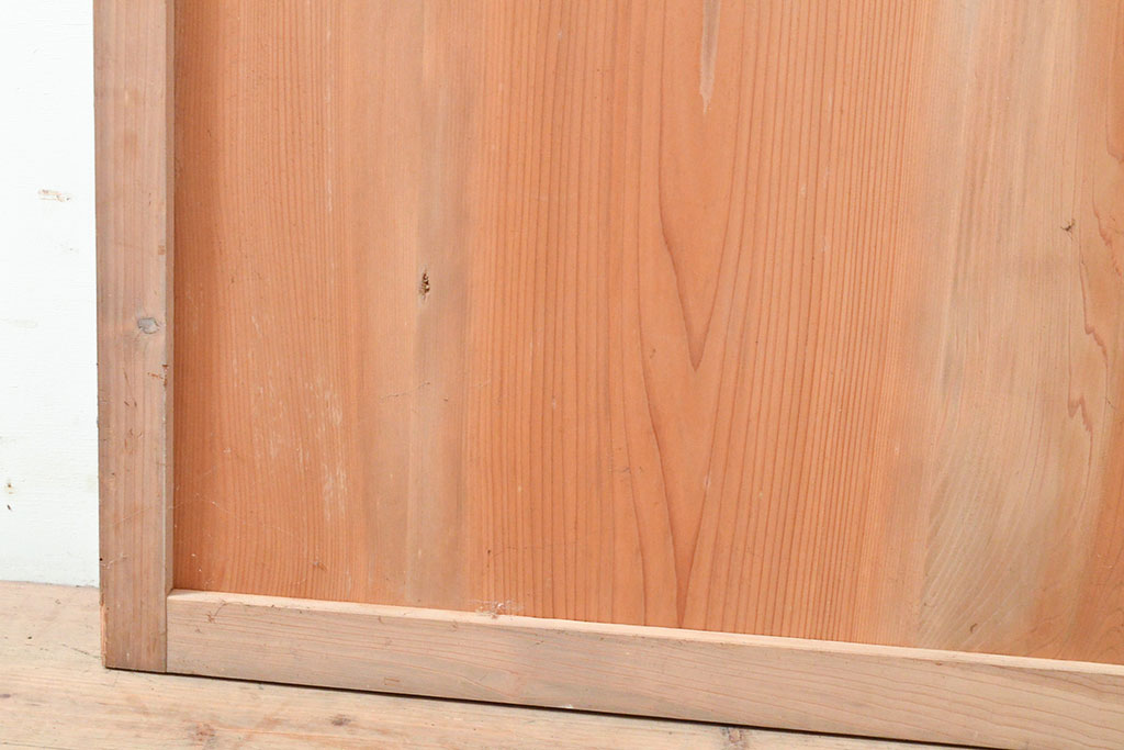 アンティーク建具　ダイヤガラス入りで大正ロマンな趣を感じる木製ドア(扉、建具)(R-053291)