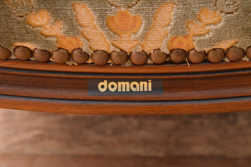 中古　美品　カリモク家具(karimoku)　domani(ドマーニ)　Louis(ルイ)XVシリーズ　ルイ15世　優雅なひとときを演出してくれる1人掛けソファ(定価約50万円)(アームソファ、一人掛け、1P)(R-054027)