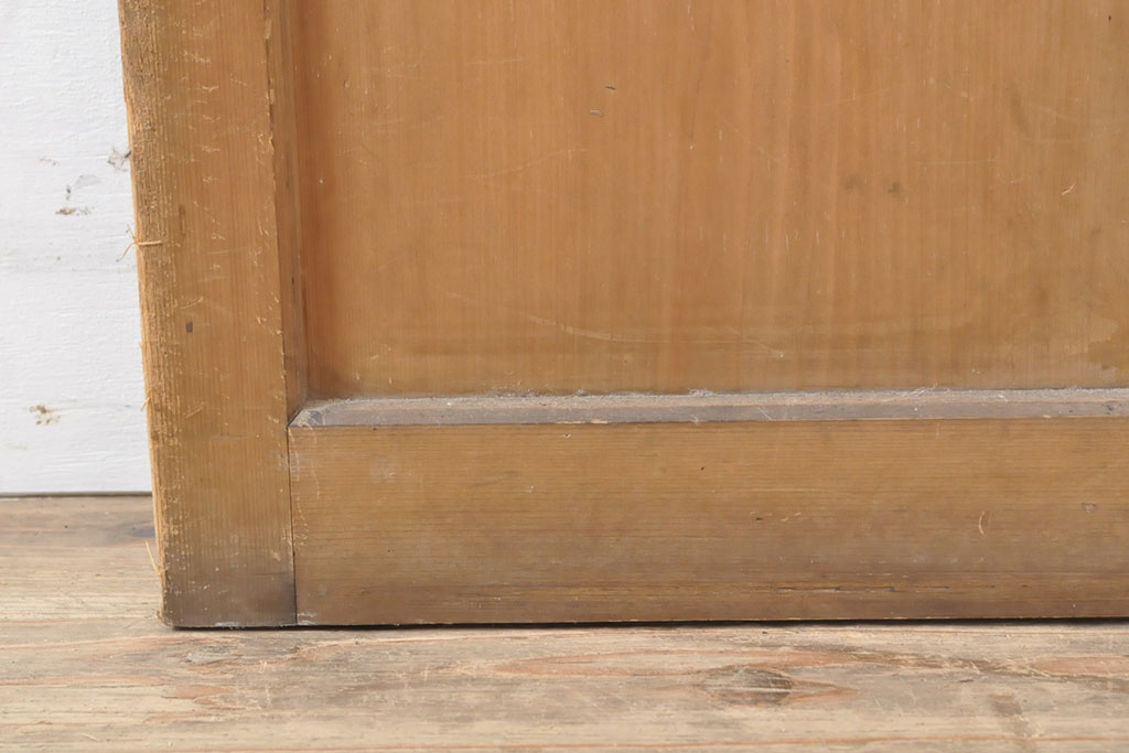 アンティーク建具　シンプルなデザインの障子入り引き戸1枚(板戸、障子戸、建具)(R-050558)