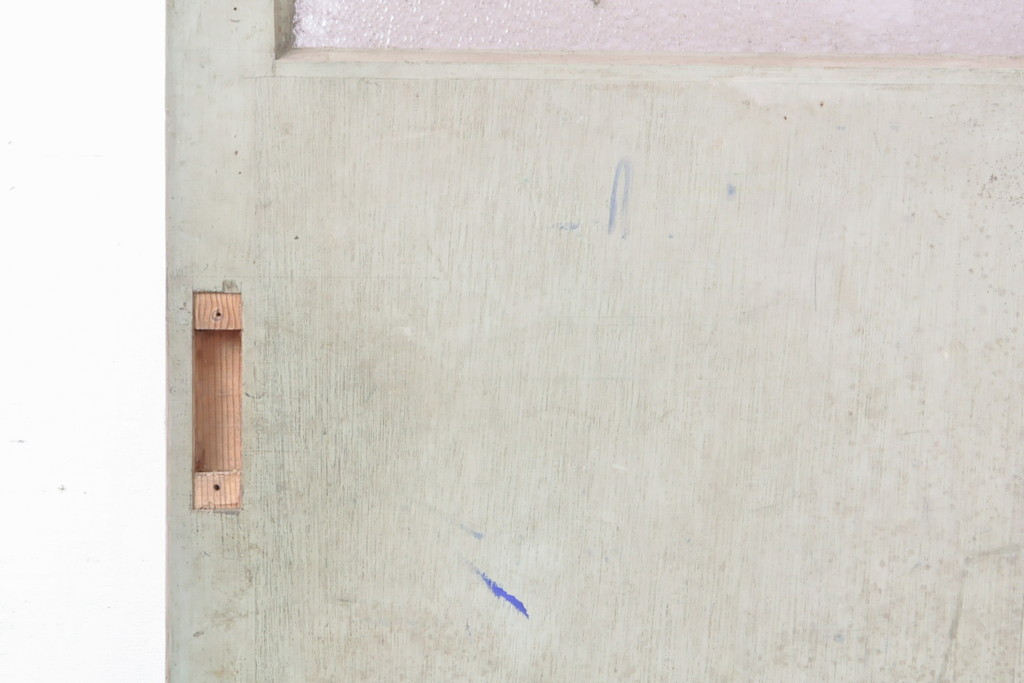 アンティーク建具　レトロなダイヤガラス引き戸1枚(ガラス戸、建具)(R-054000)