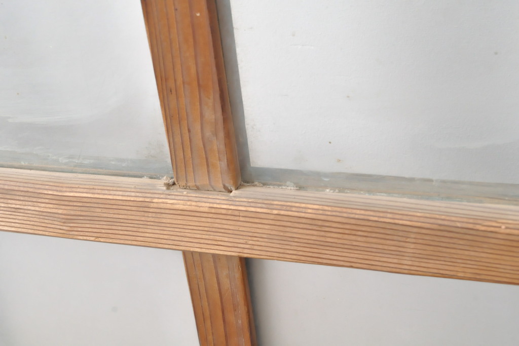アンティーク建具　個性的なデザインが目を引くガラス戸1枚(引き戸、建具)(R-050560)