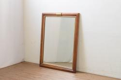 中古　北海道民芸家具　シンプルなデザインで取り入れやすいミラー(ウォールミラー、壁掛け鏡)(R-051494)