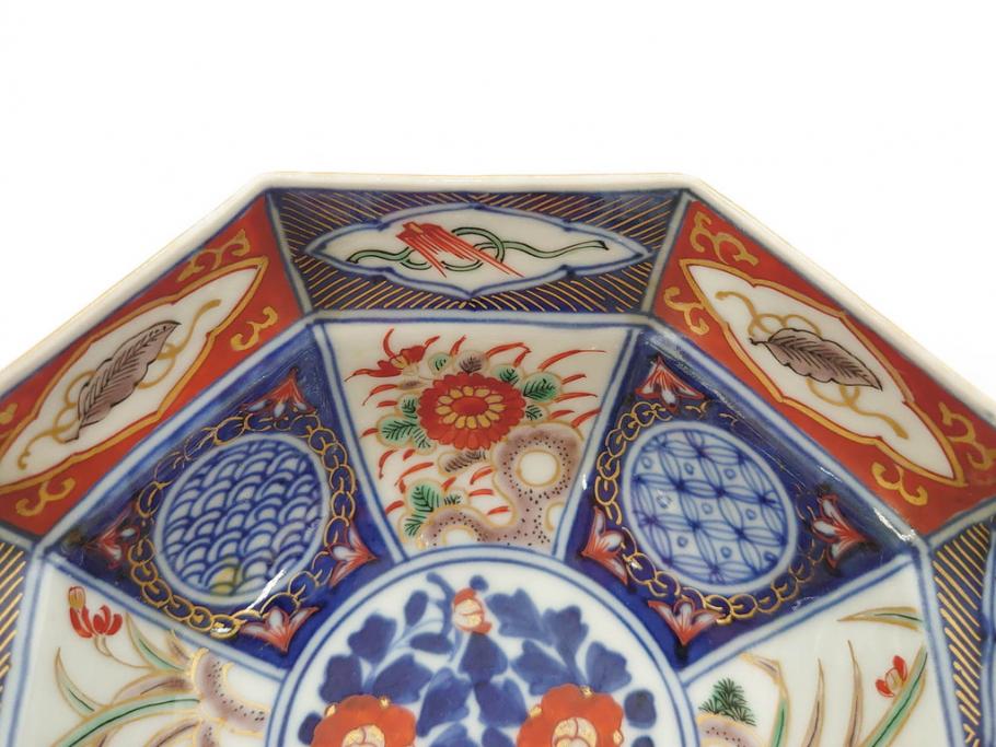 江戸期? 大明成化年製 伊万里 金襴手 色絵 染付 約13cm 4.2寸