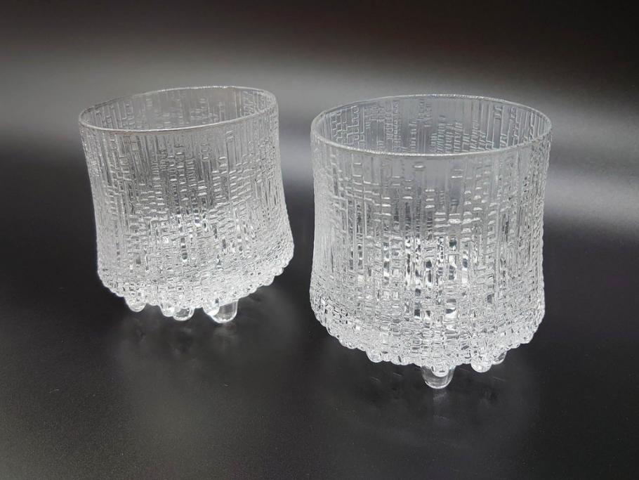 iittala(イッタラ)　Ultima Thule(ウルティマツーレ)シリーズ　職人による繊細な技法が美しいロックグラス2客セット(ガラス、オールドファッショングラス、ペア、北欧食器)(R-071568)